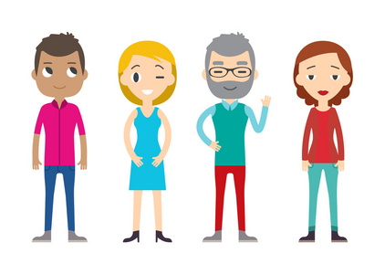 不同的矢量人集男人和女人