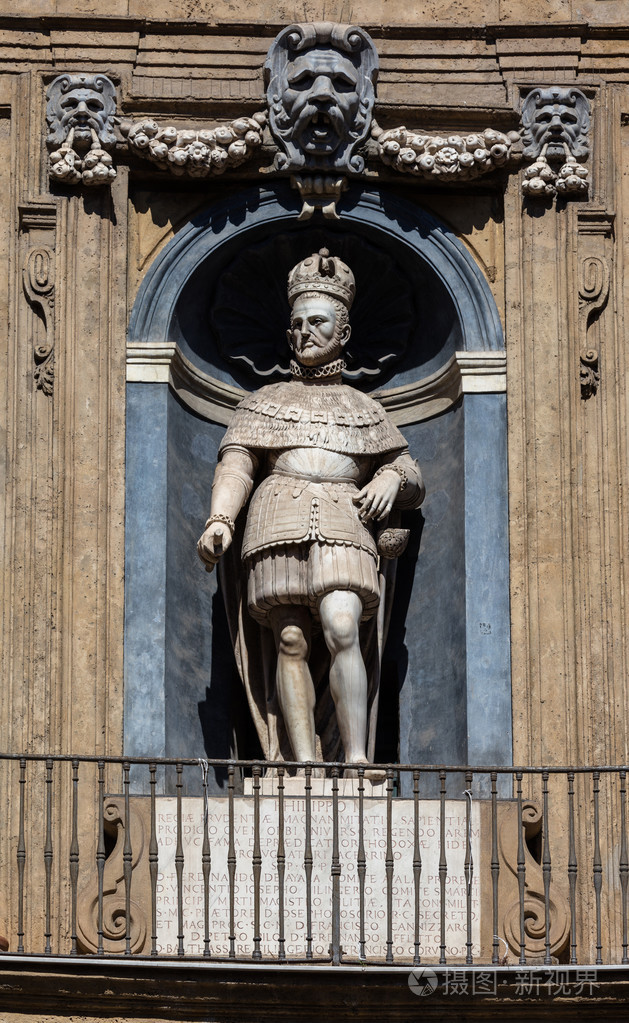 西班牙国王的西西里腓力二世的雕像