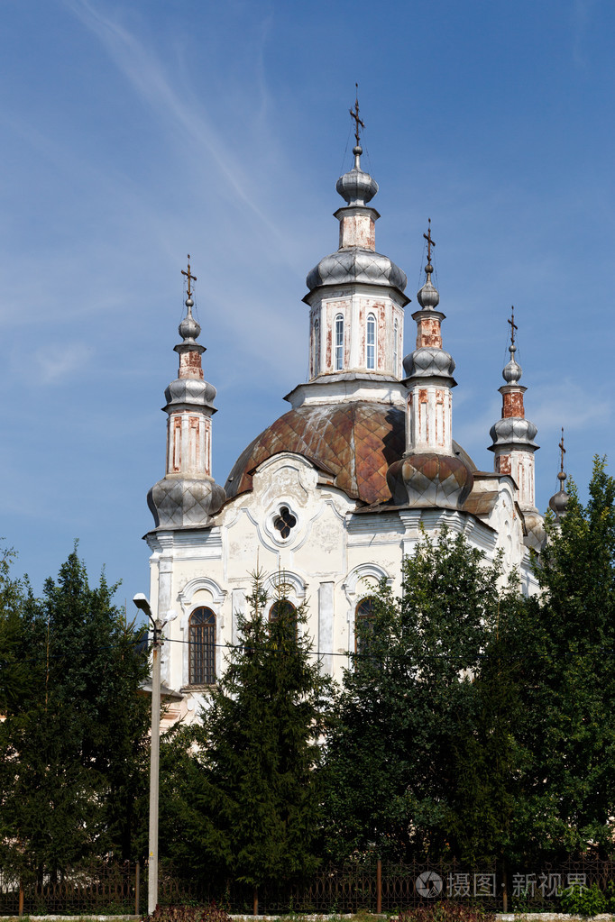 俄罗斯沙德林斯克2016年8月10日:变形大教堂