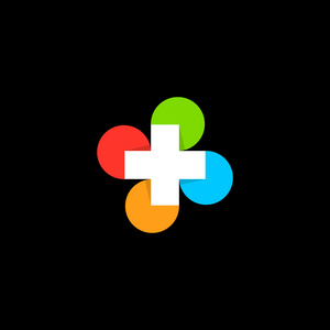 救护车的标签.急救的符号.旁边的加号按钮.矢量图插画