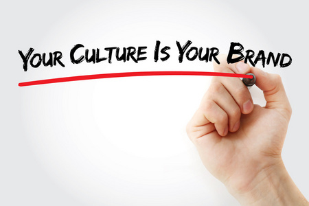 写你的文化是您品牌的手图片