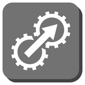 齿轮一体化圆形方形矢量图标插画