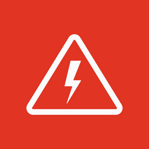 闪电图标.危险分类符号.单位照片