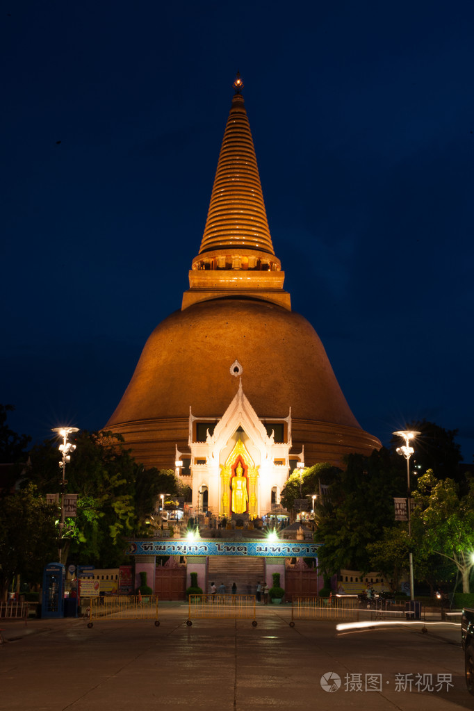 佛统塔是在泰国nakhonpathom省的标志性建筑
