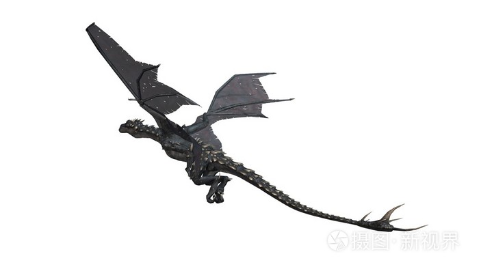 孤立在白色背景上的龙