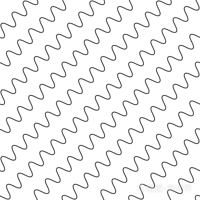 波浪状锯齿状的平行线模式