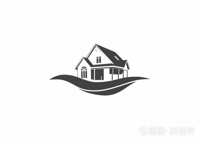 插画 房子矢量图.eps