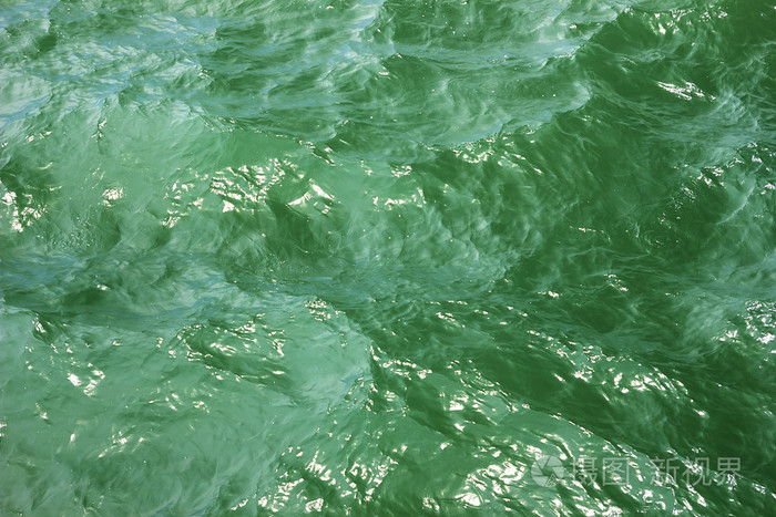 纹理绿松石海水与阳光明媚的几点思考