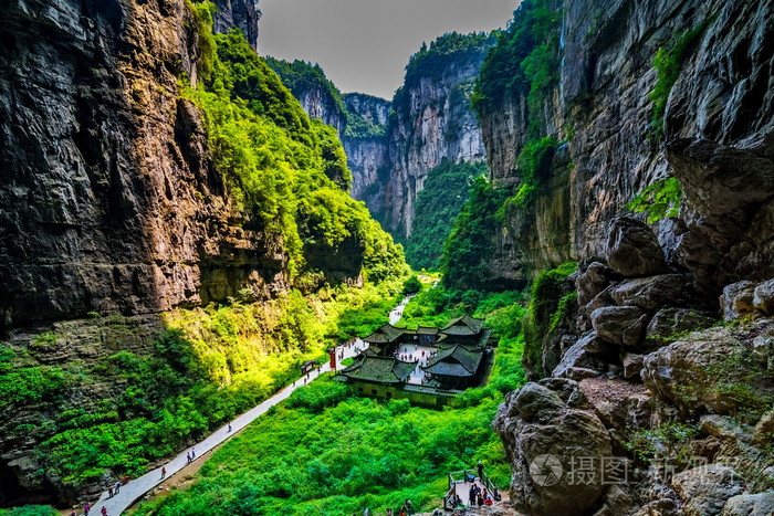 重庆 中国最有名的地方的山谷中中国的世界遗产景观武隆国家公园照片 正版商用图片1qrhxh 摄图新视界 重庆 中国最有名的地方的山谷中中国的世界遗产景观武隆国家公园照片 正版商用图片1qrhxh 摄图新视界