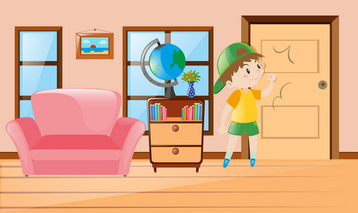 儿童房间门图片