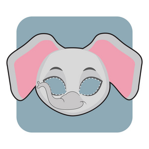 万圣节和其他庆祝活动的大象面具照片