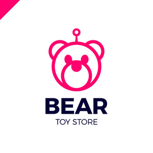 空间机器人熊标志与触角. 玩具商店lg照片