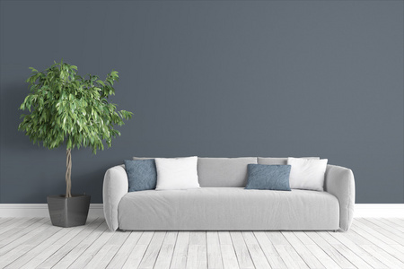 现代明亮的室内3d渲染