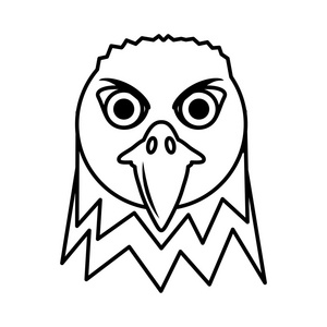 鹰头脸图标插画