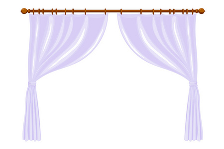 矢量图的抽象卡通淡紫色窗帘图片