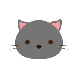 可爱猫咪吉祥物孤立的图标照片