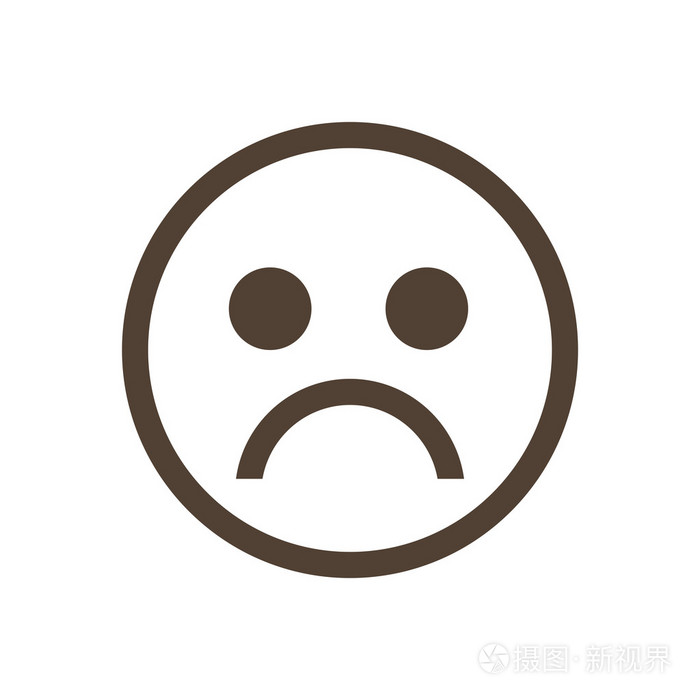 悲伤的表情矢量图标