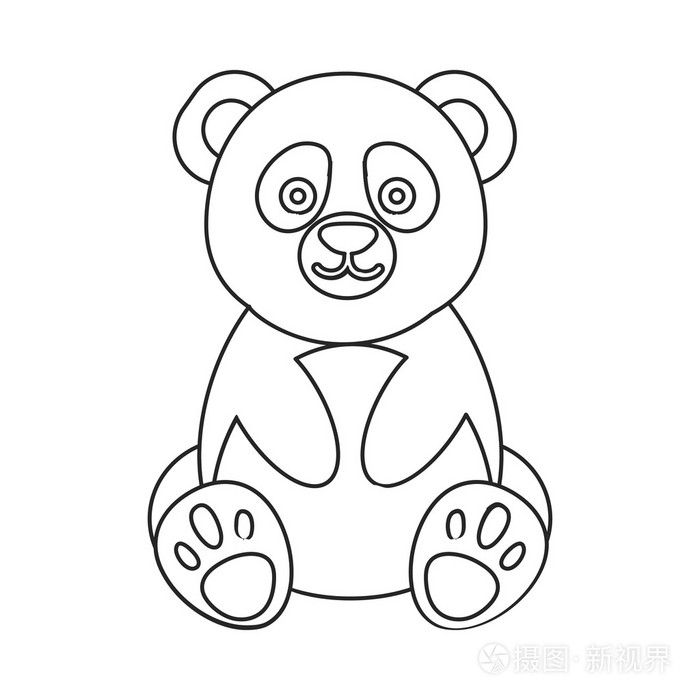 熊猫图标轮廓来自大动物的singe动物图标