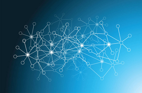 未来数据网络图插画