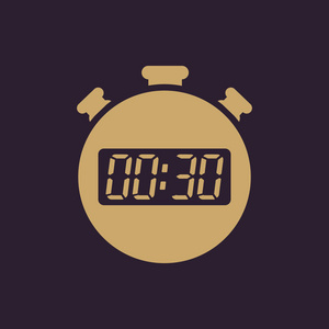 30 秒, 分钟秒表图标.时钟和手表,计时器,倒计时,秒表符号.用户界面.