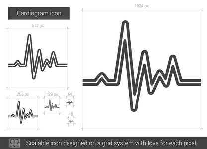 心动图线图标图片