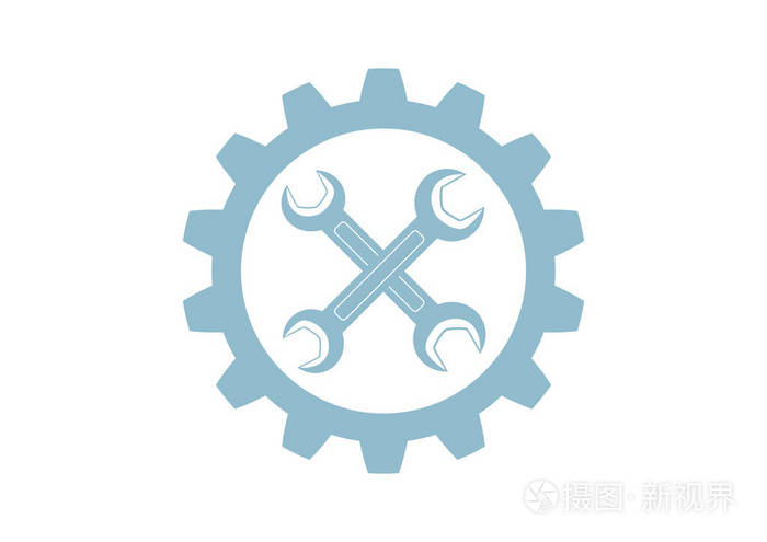 白色背景上的工业矢量图标