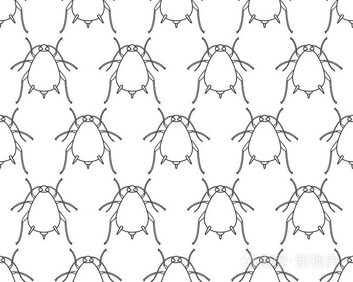 蚜虫轮廓模式插画-正版商用图片1qvzt1-摄图新视界