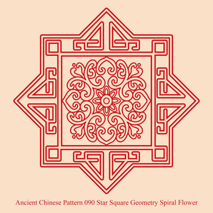 090古代中国 pattern_090 星广场几何螺旋花照片