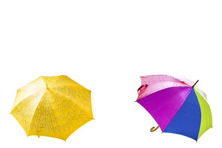 组的五颜六色的雨伞图片