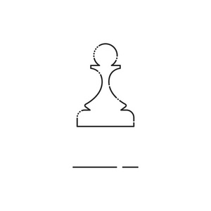极简主义的进展国际象棋棋子细线图标.mbe 极简主义风格照片