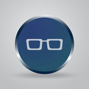 简单图片logo素材眼镜矢量图标.简单孤立的符号 eps 10照片