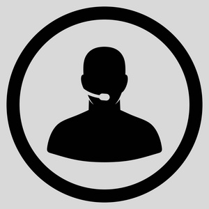 圆形的黑色联系人标志图片