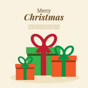 礼物,礼物.圣诞节的设计理念.矢量 illustsration插画