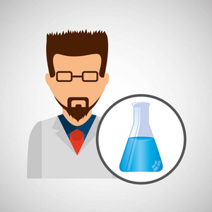 男科学家实验室烧杯图标图片