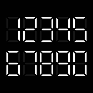 数字液晶字体图片