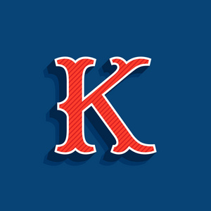 红色字母大写k图片