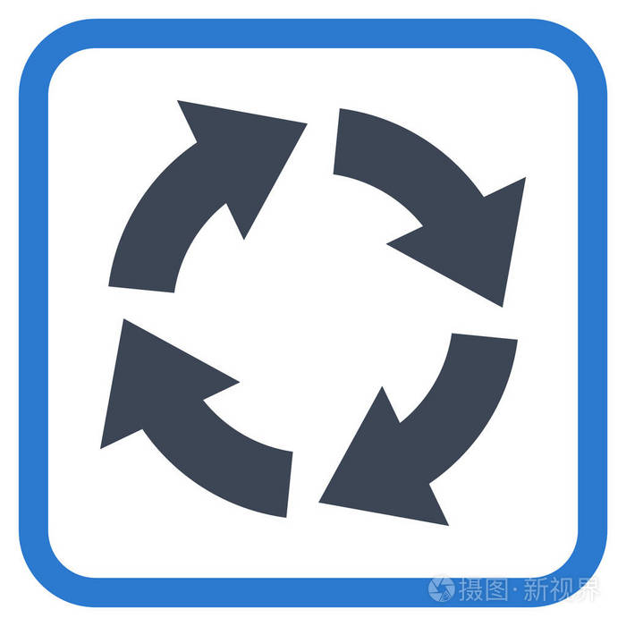 在框架中的循环矢量图标