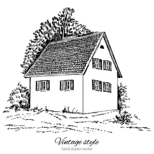 民居建筑速写图片-民居建筑速写素材-民居建筑速写插画-摄图新视界