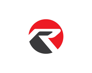 r 字母标志模板复古包装设计与皇家字母组合.