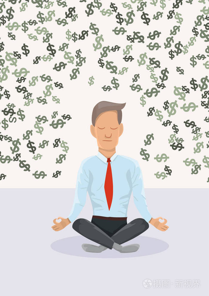 冥想对金钱的商人