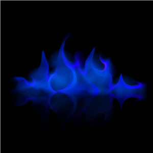 蓝色的火焰火焰篝火上背景孤立图片