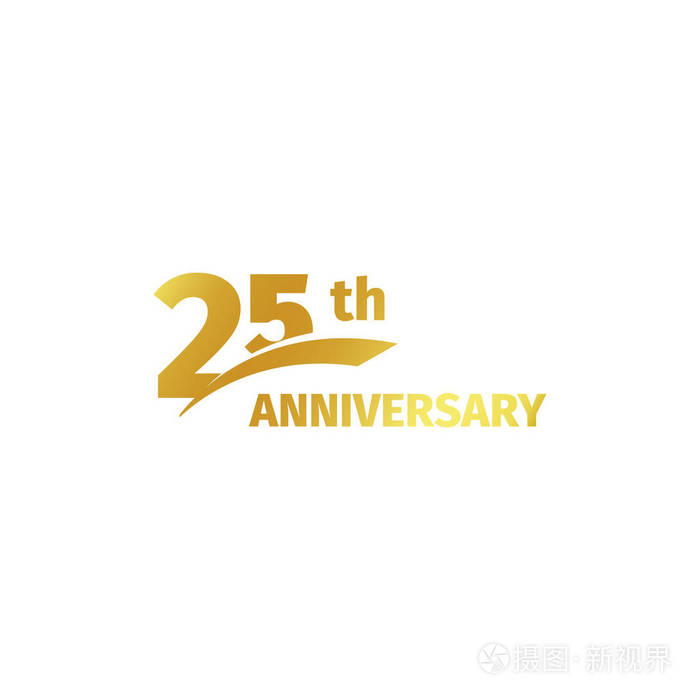 25 的数字标识.二十五岁银禧庆典图标.生日会徽.矢量图