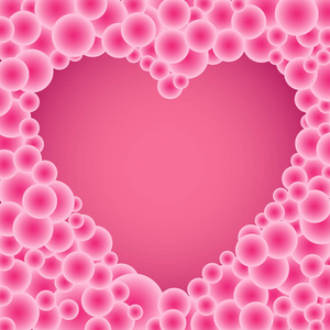 粒子小球布雷粉色圆圈心照片