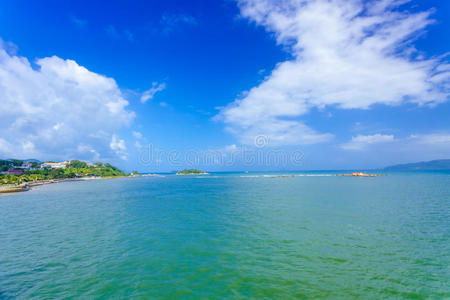 太阳 旅行 环境 美女 海洋 假日 天空 夏天 美丽的 海景