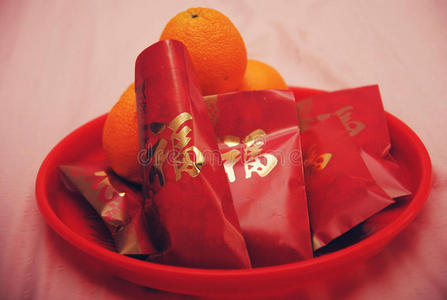 中国婚礼红包橙色