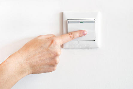 用手指打开开关照片