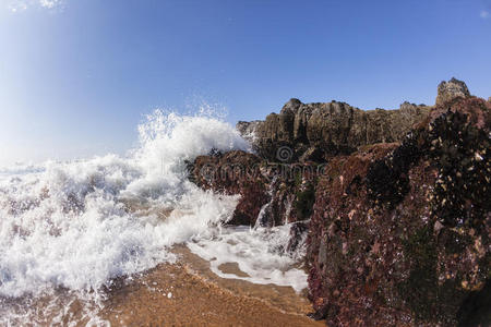 能量 自然 特写镜头 风景 照片 形象 岩石 权力 海洋