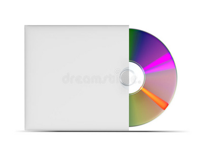 白色背景上的CD或DVD磁盘