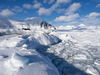 峡湾 寒冷的 天空 熔化 风景 反射 海洋 公园 气候 自然