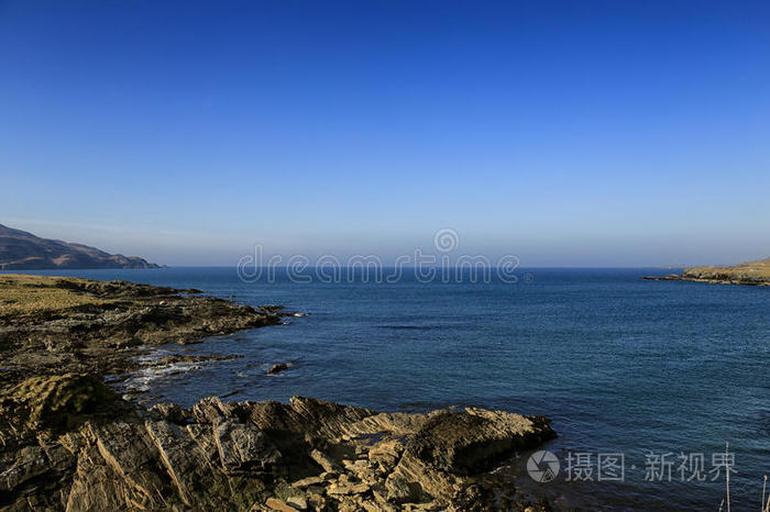 自然 爱尔兰 岩石 遥远的 美丽的 风景 全景图 美女 乡村